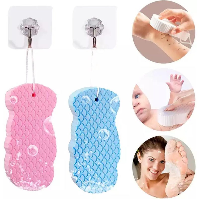 Magic Exfoliating Bath Sponge 3D,Magic Super Soft Exfoliating Bath Sponge, Remover Dead Skin,Super Soft Body Scrubber Bath Exfoliating Scrub Sponges Shower Brush and Reusable - Image 3